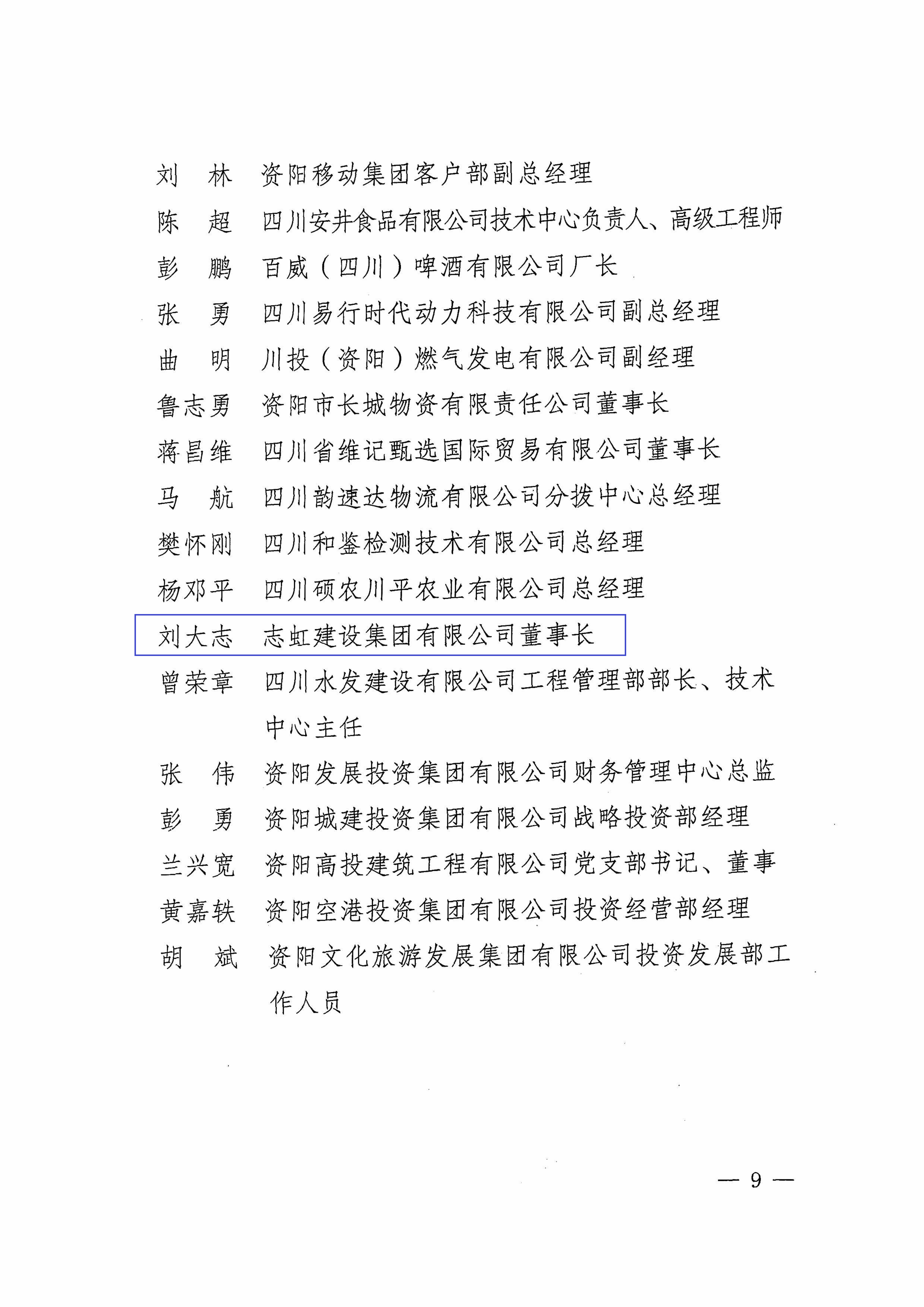 资阳市推进重点产业高质量发展先进集体和先进个人拟表彰对象名单(图3)